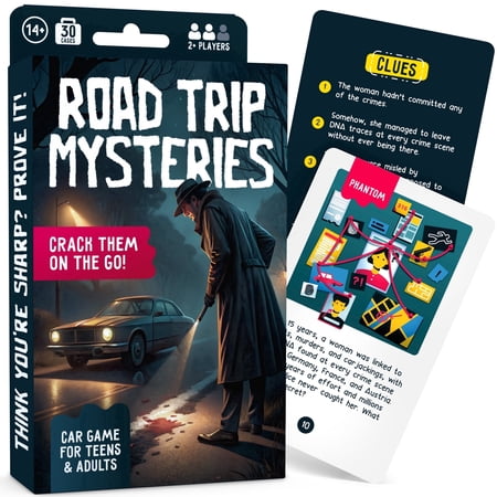 Road Trip Mysteries - Car Game for Adults & Teens, Road Trip Travel Essentials