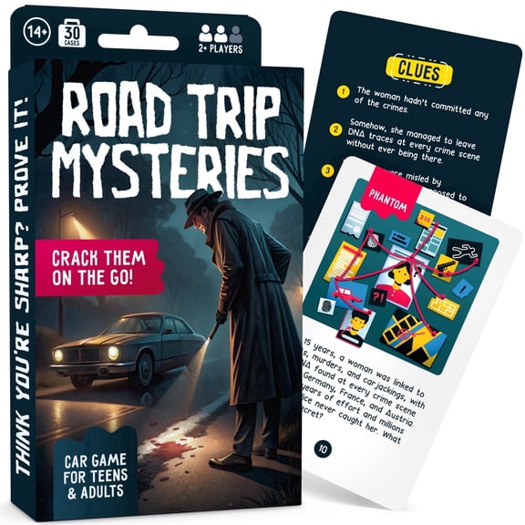 Road Trip Mysteries - Car Game for Adults & Teens, Road Trip Travel Essentials
