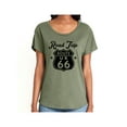 thumbnail image 1 of Road Trip Route 66 Womens Dolman Tee, 1 of 3