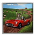 thumbnail image 1 of Road Trip Rural Cow Farmland Animals & Insects Painting Gray Framed Art Print Wall Art, 1 of 7