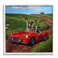 thumbnail image 1 of Road Trip Rural Cow Farmland Animals & Insects Painting White Framed Art Print Wall Art, 1 of 7
