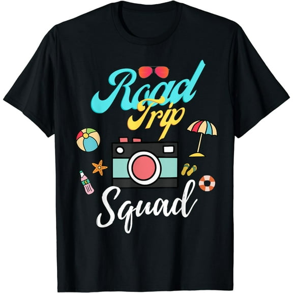 Road Trip Squad Spring Break Beach Camera Outdoor Men Women T-Shirt
