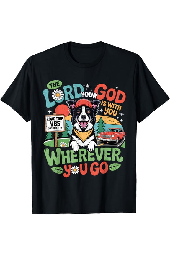 Road Trip VBS 2026 Christian Dog Bible Theme T-Shirt- Classic Unisex 100% Cotton Crew Neck T-Shirt Breathable Casual Everyday Wear Affordable Graphic Free shipping t shirts