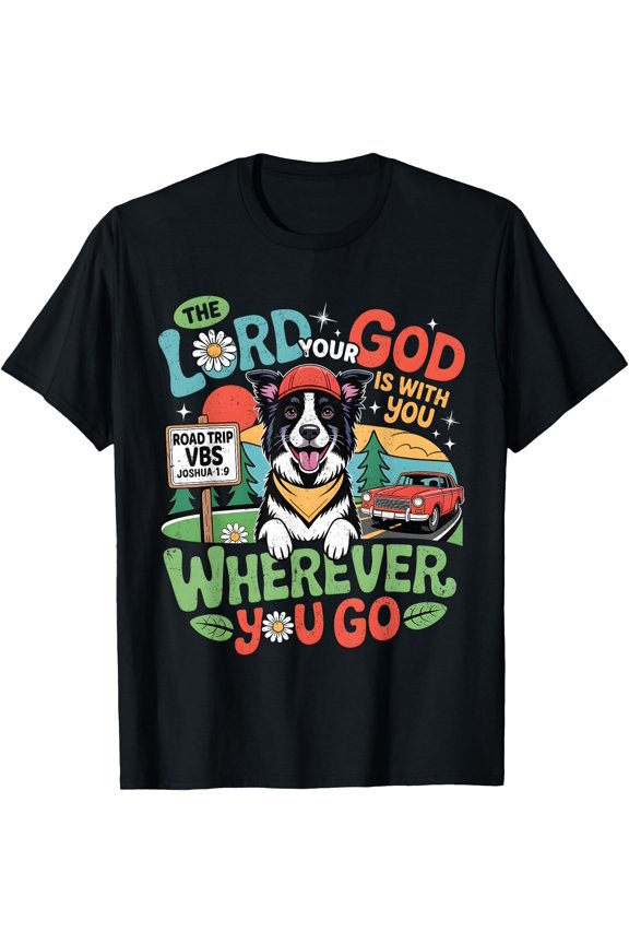 Road Trip Vbs 2025 Christian Dog Bible Theme T-Shirt, Unisex T-Shirt