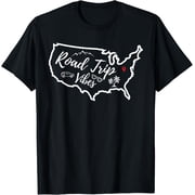 Road Trip Vibes Map Usa Family Friend Girl Trip Vacation Rv T Shirt