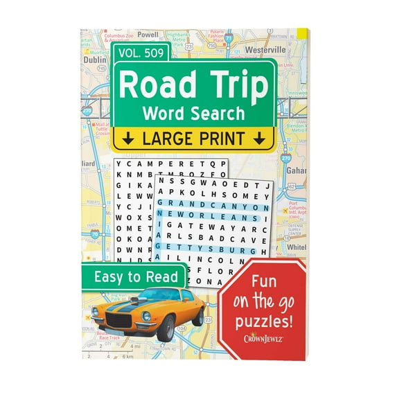 Road Trip Word Search Large Print Vol. 509, (Paperback)