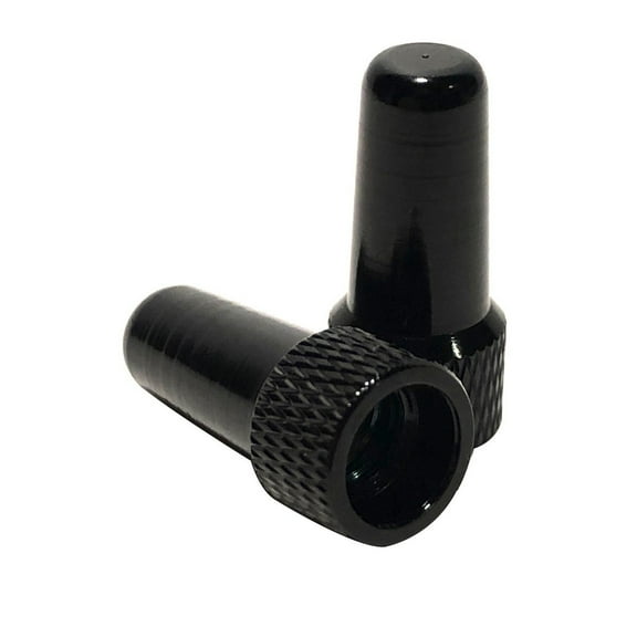 Road Up Ten Aluminum Black Presta Valve Cap Dust Covers for Bicycle Wheels and Tubes
