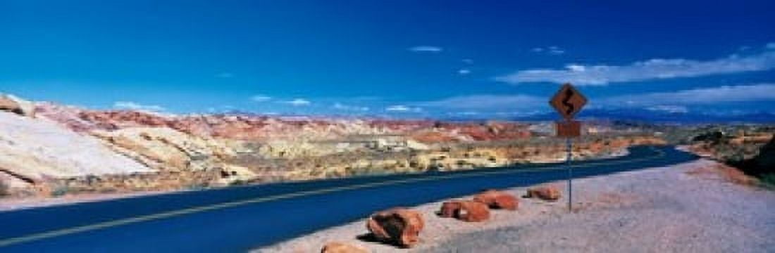 Road Valley of Fire State Park Overton NV Canvas Art - Panoramic Images (18 x 6)