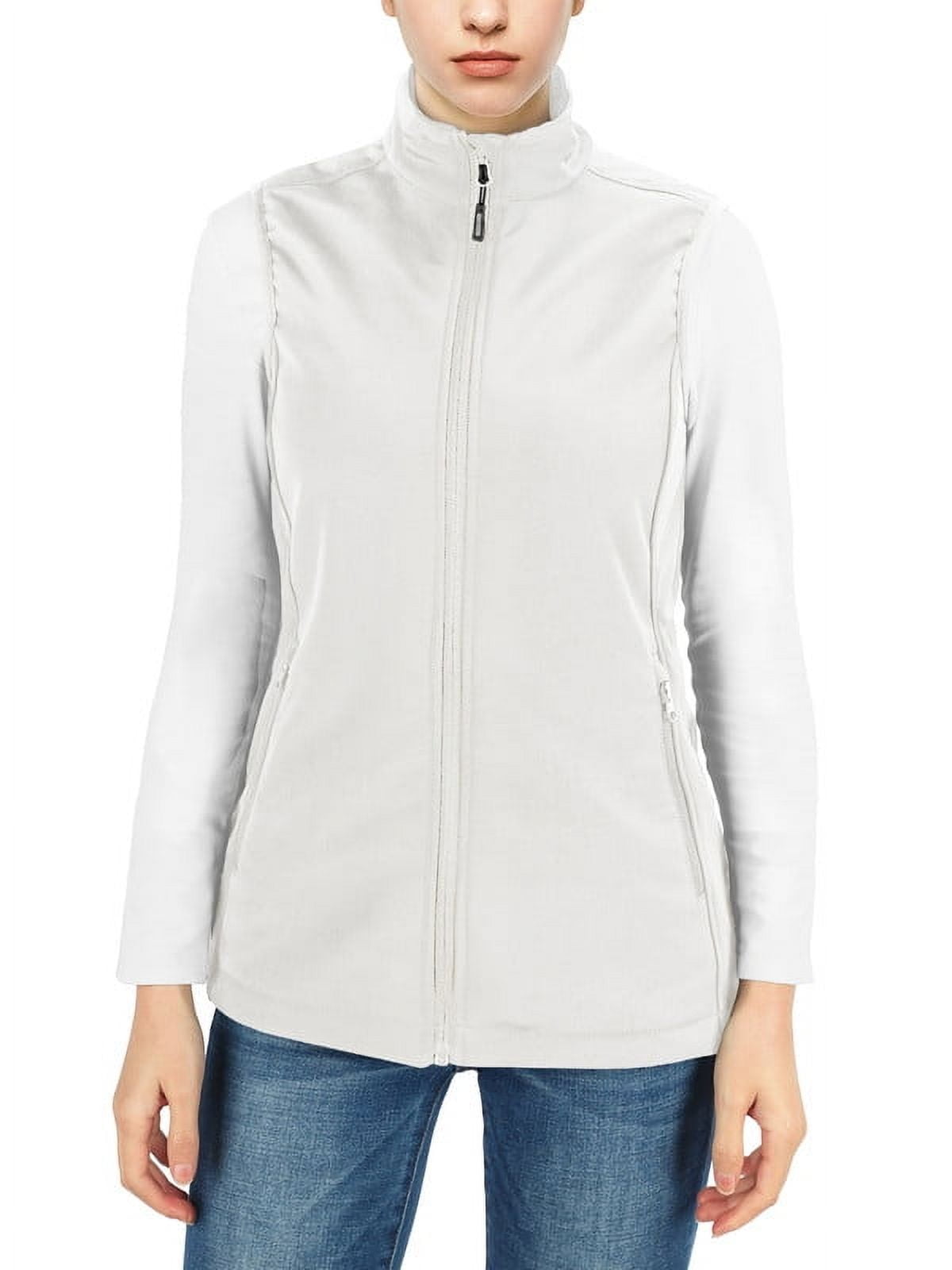 Off Road Ventures Women’s Fleece Softshell Vests Lightweight Outerwear Zip Up Sleeveless Running Vest for Golf Hiking