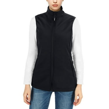 Off Road Ventures Women’s Fleece Softshell Vests Lightweight Outerwear Zip Up Sleeveless Running Vest for Golf Hiking