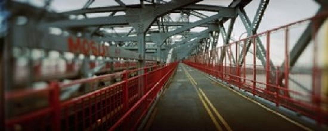 Road across a suspension bridge Williamsburg Bridge New York City New York State USA Canvas Art - Panoramic Images (15 x 6)