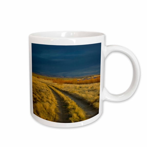 Road along the Flaming Gorge Reservoir at sunset, Wyoming, USA 15oz Mug mug-208098-2