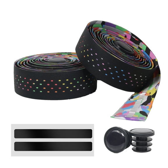 Road bike polka dot wrap handlebar strap PU perforated bicycle strap