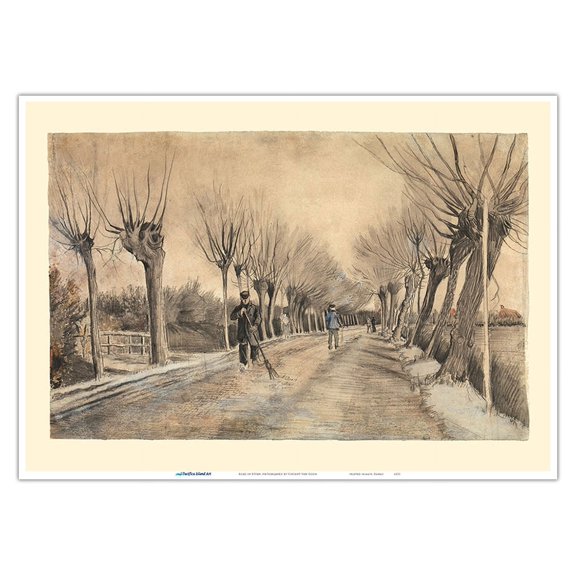 Road in Etten Netherlands - From an Original Color Painting by Vincent Van Gogh - Master Art Print 10in x 14in