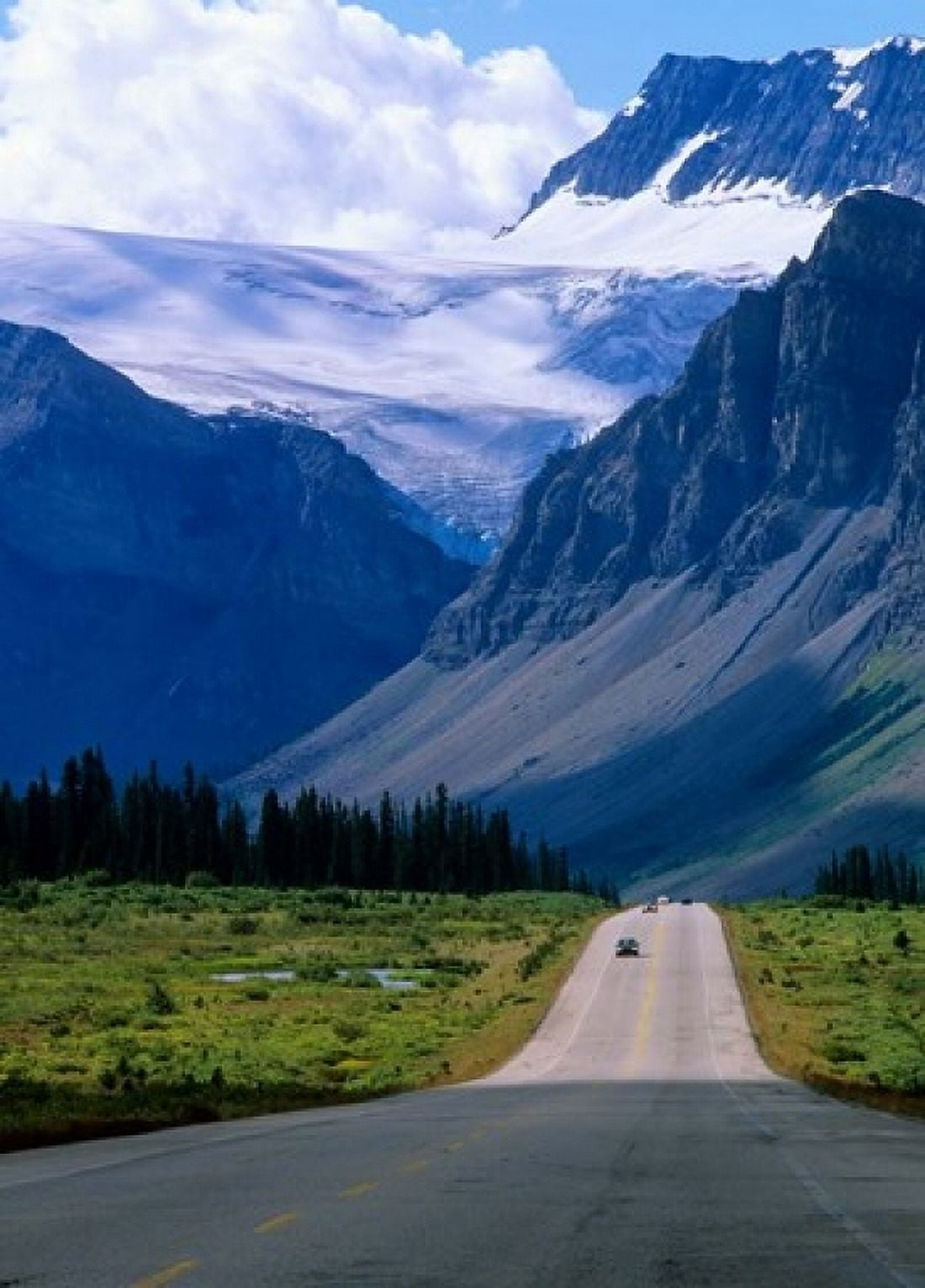 Road into the Mountains of Banff National Park Alberta Canada Canvas Art - Janis Miglavs DanitaDelimont (24 x 36)