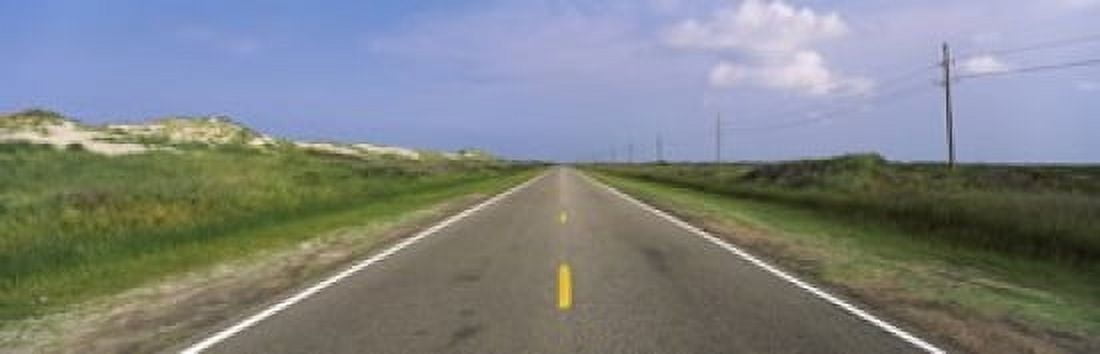 Road passing through a landscape North Carolina Highway 12 Cape Hatteras National Seashore Outer Banks North Carolina USA Canvas Art - Panoramic Images (36 x 12)