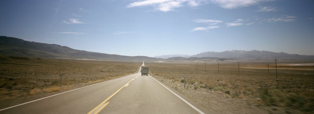 Road passing through a landscape Death Valley National Park California USA Canvas Art - Panoramic Images (36 x 12)