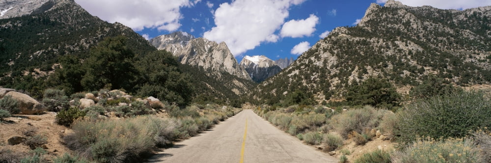 Road through desert Canvas Art - Panoramic Images (36 x 12)