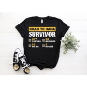 Road to Hana Survivor Maui Island Hawaii Hawaiian Funny T-Shirt, Surfer Aloha Summer Travel Surfing Gifts, Surf Vacation Souvenir Presents,