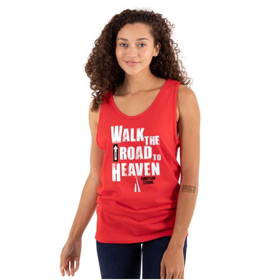 Road to Heaven Faith Religious Tank Top T Shirts Men Women Brisco Brands S
