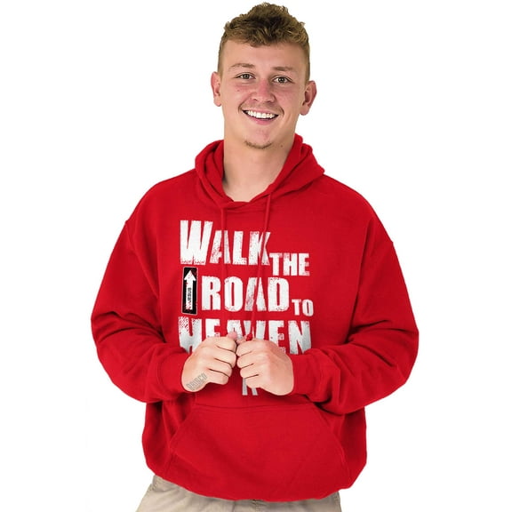 Road to Heaven Faith Religious Unisex Plus Fleece Graphic Hoodie Brisco Brands 4X
