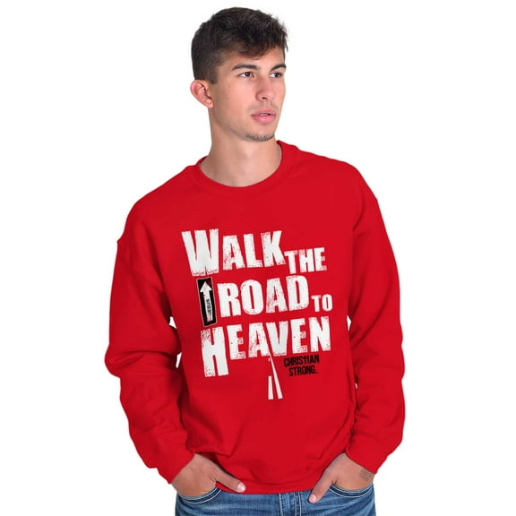 Road to Heaven Faith Religious Unisex Plus Fleece Graphic Sweatshirt Brisco Brands 4X