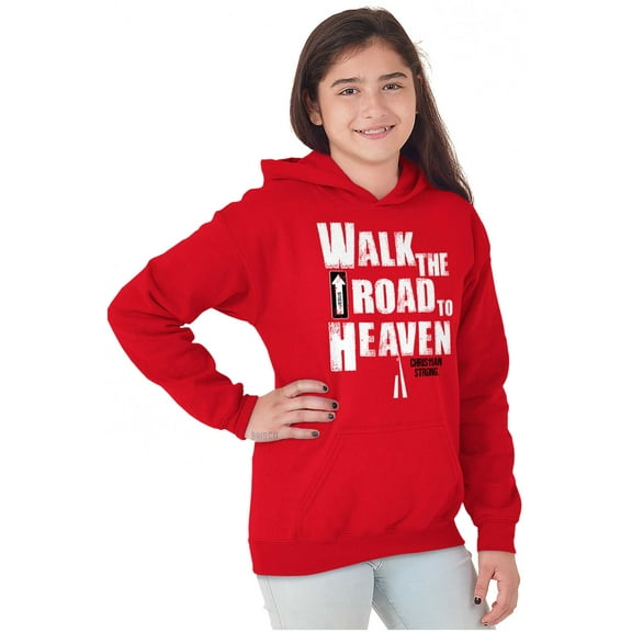 Road to Heaven Faith Religious Youth Hoodie Boy Girl Teen Brisco Brands S