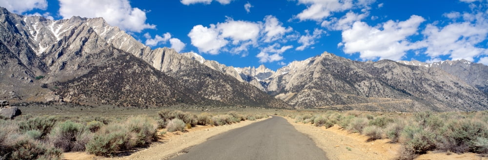Road to Mount Whitney Lone Pine Sierras California Canvas Art - Panoramic Images (27 x 9)