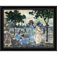 thumbnail image 1 of Road to the Shore 34x28 Large Black Ornate Wood Framed Canvas Art by Maurice Prendergast, 1 of 2