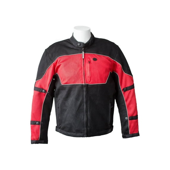 RoadDog Hurricane Mesh Motorcycle Riding Jacket Red Men's Large