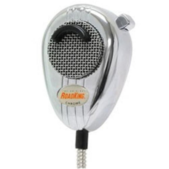 RoadKing  4-Pin Dynamic Noise Canceling CB Microphone Chrome & Chrome Cord
