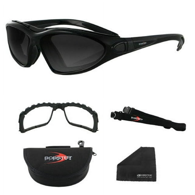 RoadMaster Convertible Sunglasses, Black Frame, Photochromatic Lenses