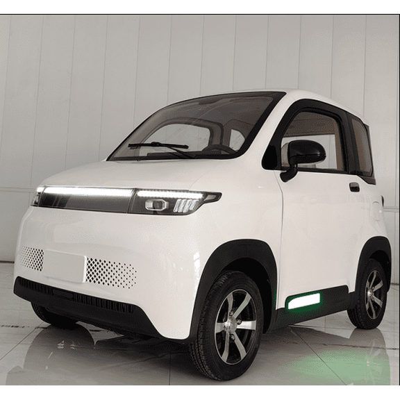 RoadMaster X-1000 Four Wheels Enclosed Electric Mobility Vehicle Adult Senior Two Seat Cabin Scooter Long Range Climate Control White