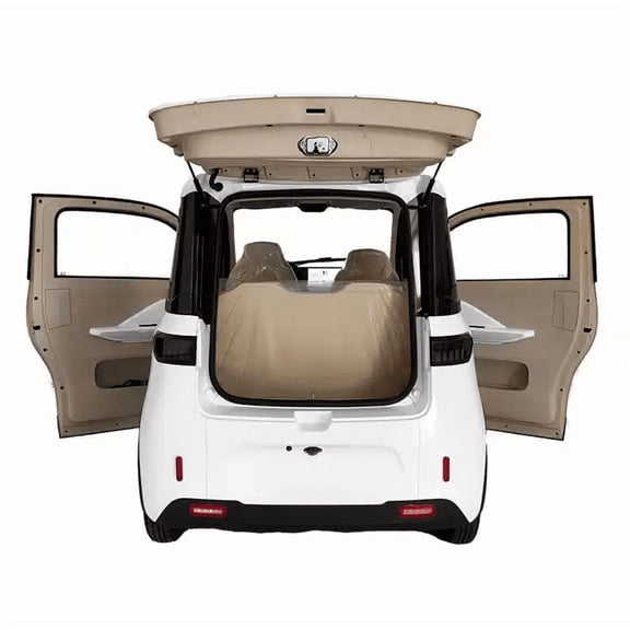 RoadMaster X-1200 Enclosed Mobility Scooter Car 4 Wheel Electric Vehicle Three Passenger Adult Senior White 4000W Power 75 Mile Range Air Conditioning