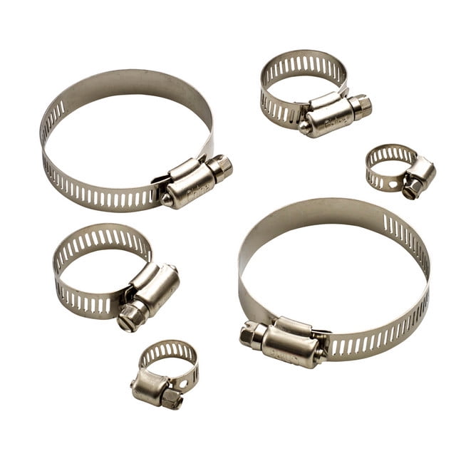 RoadPro Adjustable Metal Hose Clamps Assortment 6Pack Hose Clamps