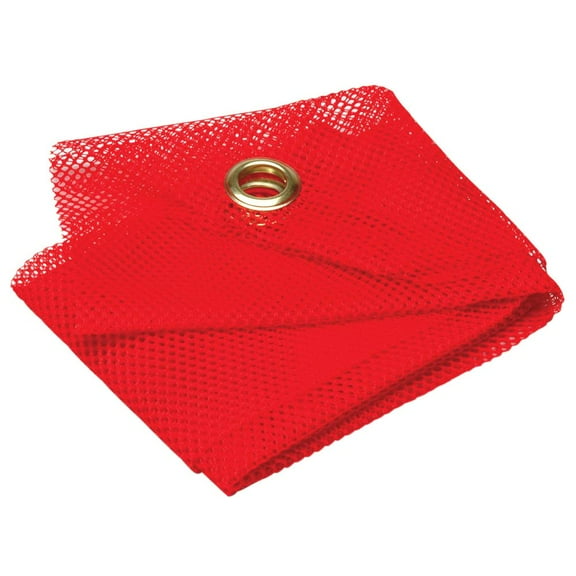 RoadPro Danger Red Flag w Grommets 16in x 16in