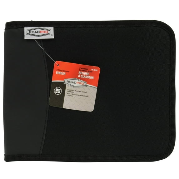 RoadPro ROADPRO LOG BINDER ZIPPERED 3-RING BLACK