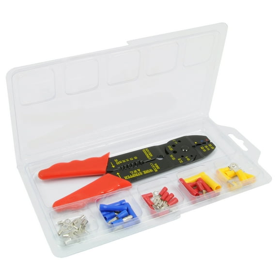 RoadPro RPTK2 44-Piece Wire Terminal Kit with Wire Cutting/Crimping Tool