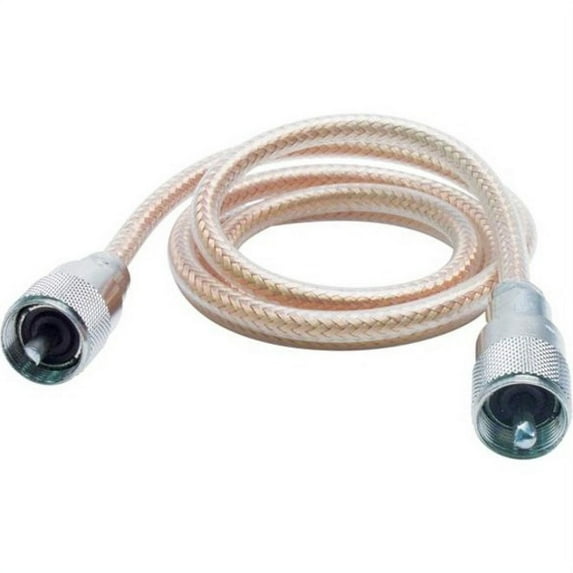 RoadPro RoadPro 3' CB Antenna Mini-8 Coax Cable with PL-259 Connectors, Clear