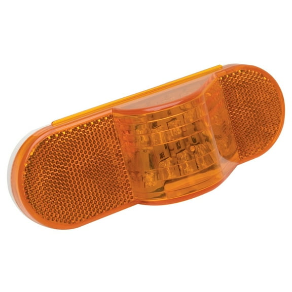 RoadPro Amber 6.5in x 2.25in Mid-Trailer Sealed Light with 3-Prong Connector Side