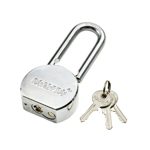 RoadPro STEEL PADLOCK BRASS CYLINDER 3 KEYS 2.5