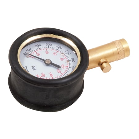 RoadPro TIRE VALVE GAUGE W/DIAL & DURABLE HOUSIN