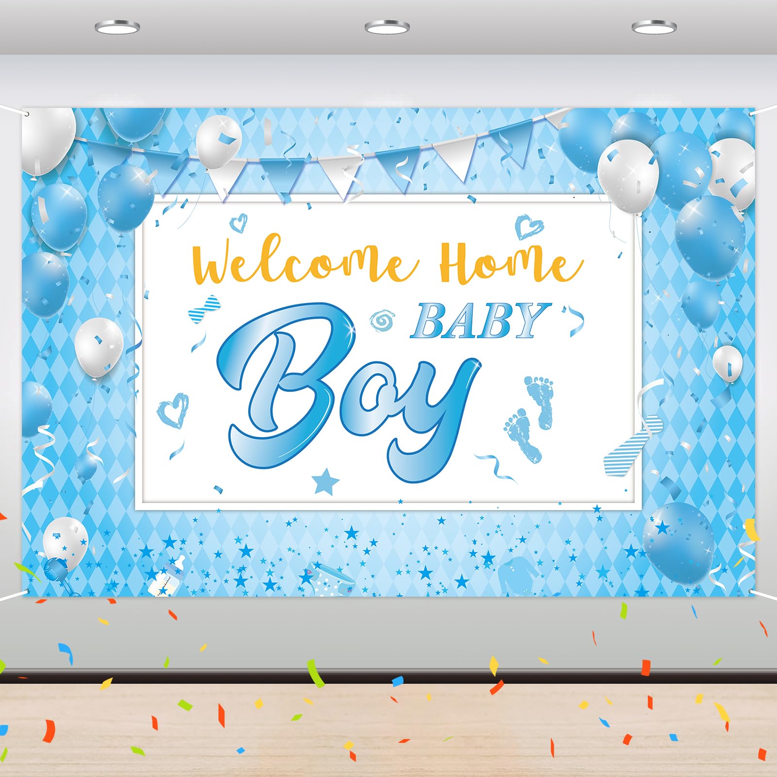 RoadSea Großes Babyschild-Banner – 3x0,5 M Stoffbanner Für Gender Reveal, Babyparty & Neugeborene