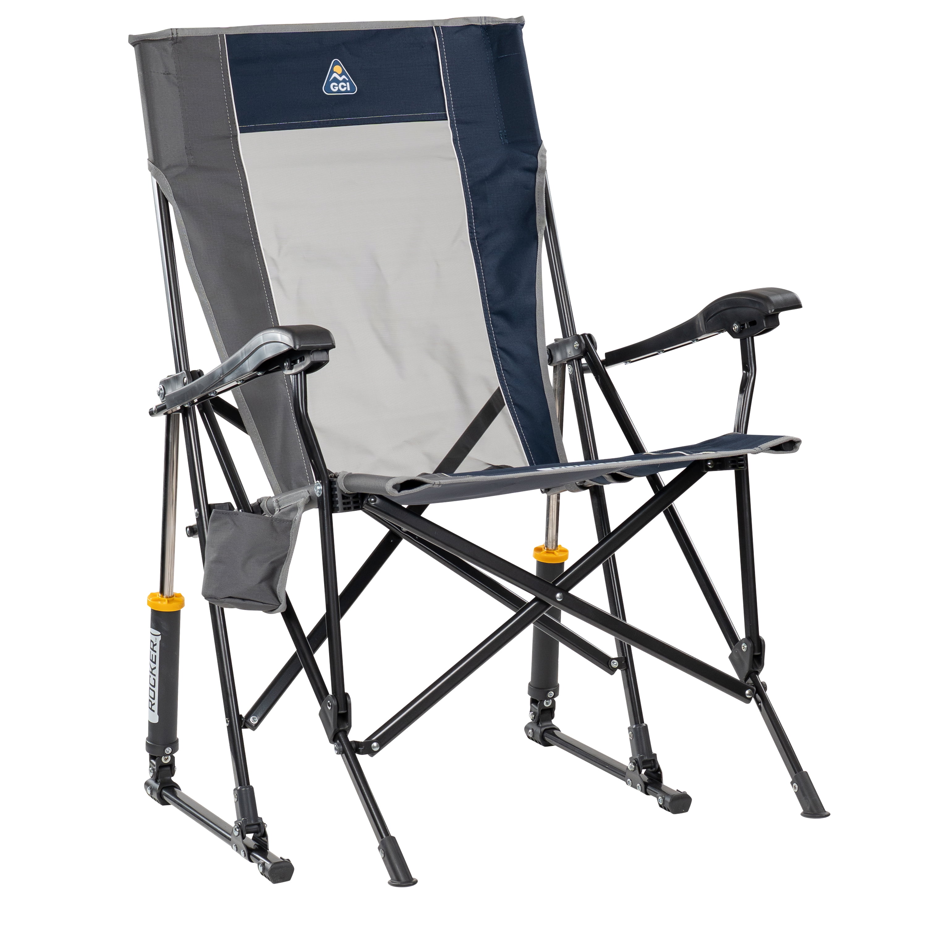 GCI Outdoor RoadTrip Rocker Foldable Rocking Camp Chair, Indigo ...
