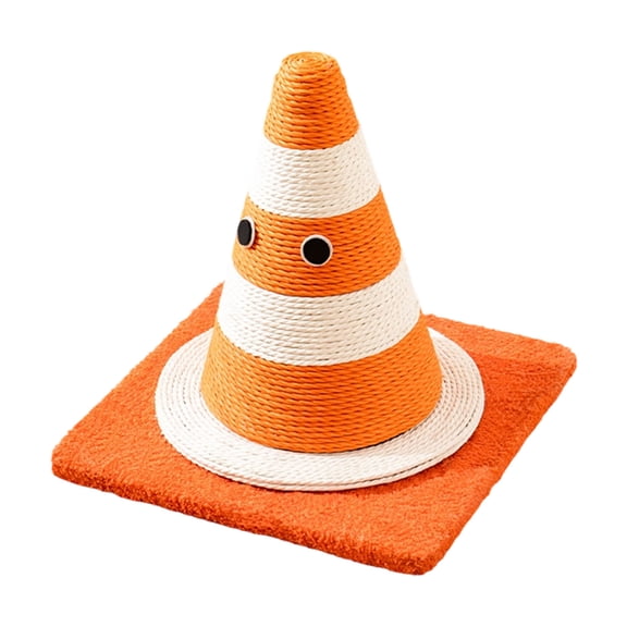 Roadblock Ice Cream Cone Cat Scratch Post 13.8" x 13.8" x 13.8" Cat Pole Cat With Natural Sisal Grip And Soft Carpet Covered Base And For Cats