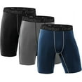thumbnail image 1 of Roadbox 3 Pack Men's Compression Shorts Cool Dry Athletic Underwear for Workout Running Gym, 1 of 5