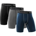 thumbnail image 1 of Roadbox Compression Shorts for Men 3 Pack Cool Dry Athletic Workout Underwear Running Gym Spandex Baselayer Boxer Briefs, 1 of 5