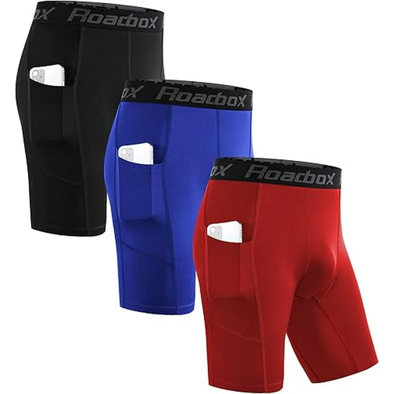 Roadbox Compression Shorts for Men Athletic Running Spandex Compression Underwear Shorts with Perfect Pocket Walmart