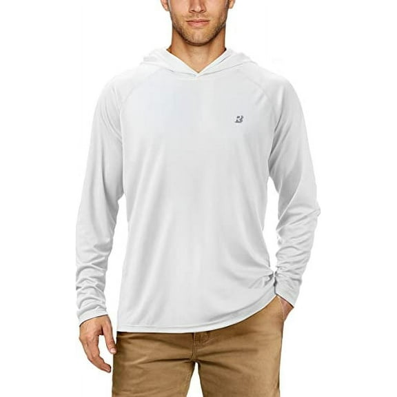 Roadbox Men Sun Protection Hoodie UPF 50+ Long Sleeve Fishing Shirts for Outdoor, Workout, Running, Hiking