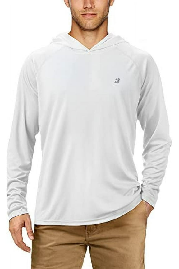 Men Sun Protection Hoodie UPF 50+ Long Sleeve Fishing Shirts for Outdoor, Workout, Running, Hiking